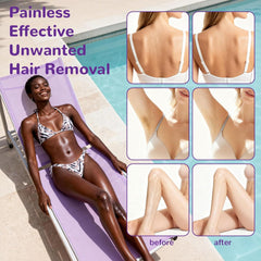 Crystal Hair Eraser for Women and Men, Reusable Crystal Hair Remover Magic Painless Exfoliation Hair Removal Tool, Magic Hair Eraser for Back Arms Legs (Deep Purple)