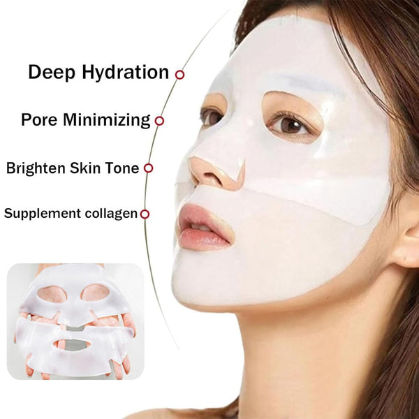 Collagen Face Mask, Hydrating Overnight Hydrogel Mask, Face Masks Skincare anti Wrinkle Moisturizing, Korean Skin Care for Glass Skin