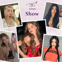 U Tip Hair Extensions Real Human Hair - Medium Brown Ombre, Golden Blonde Balayage, Platinum Blonde - 20Inch, 50G/S