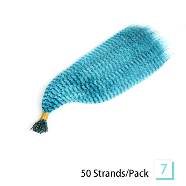 Synthetic Feather Hair Extensions 16 Inches 50Strands/Pack Colored Hair Extensions Colorful Hair Feathers Extensions for Women