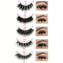 False Eyelashes 20 Pairs Mink Eyelashes Wispy Lashes 15Mm Natural Looking Eyelashes(H1)