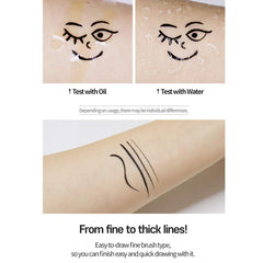 Liquid Eyeliner, Smudge Proof Eyeliner, Sharp Fine Liquid Eyeliner Pen, Black