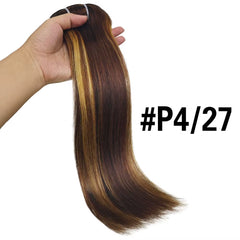 Clip in Human Hair Extensions One Piece 5 Clips 100% Real Human Hair Straight Soft One Piece Natural Human Hair Extensions 120G