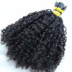 Afro Kinky Curly I Tip Hair Extensions Microlink Human Hair Extensions Double Drawn Full Thick Ends I Tip Hair Extensions