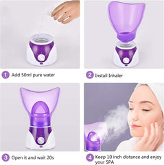 Facial Steamer for Face Nano Facial Mister Sprayer Set, Face Steamer for Facial Deep Cleaning, Portable Mini Face Steamer for Clogged Pore, Sinuses (Include Blackhead Remover Kit, Brush)