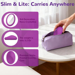 Crystal Hair Eraser for Women and Men, Reusable Crystal Hair Remover Magic Painless Exfoliation Hair Removal Tool, Magic Hair Eraser for Back Arms Legs (Deep Purple)