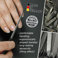 - Sapphire Metal Nail File Set 2 Pieces with 1 Piece 3-Way Nail Buffer – Nail Care Made in Solingen/Germany