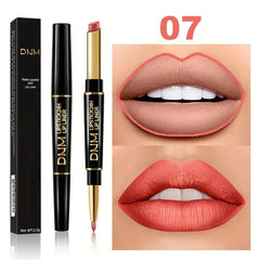 Double-Ended Non-Stick Cup Long Lasting Lipstick Lip Liner High Pigmented Waterproof Valentine'S Day Gifts