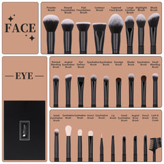 Professional Makeup Brushes Set 27Pcs Makeup Brush Set Premium Synthetic Kabuki Foundation Blending Face Powder Blush Concealers Eye Shadows Brushes