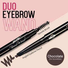Cosmetics the Original Brow Wand Eyebrow Pencil with Brush - Dual-Sided Retractable Waterproof Long-Lasting Brown Eye Brow Pencils for Women with Sleek Eyebrows - Chocolate for Brunettes