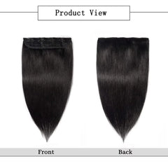 Clip in Human Hair Extensions One Piece 5 Clips 100% Real Human Hair Straight Soft One Piece Natural Human Hair Extensions 120G
