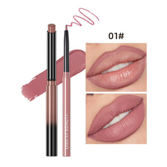 2Pcs Lipstick Lipliner Pen Set Matte Velvet Lip Liner Pencil Contour Makeup Sexy Red Lip Stick Long Lasting Cosmetics