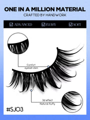 New Natural Manga Lashes Soft False Eyelashes Look like Mink False Eyelashes Wispy Manga Eyelashes Extension Makeup