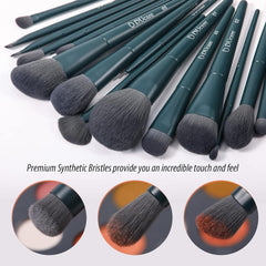 Makeup Gift Set 19 Pcs,17Pcs Brushes Brush 1Pc Cleaning Mat and 1Pc Makeup Sponge Professional Face Powder Eye Shadow Powder Liquid Brushes